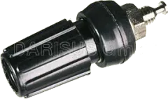 PK4SW - Insulated Terminal Post Black 4mm Solderable, Screwable