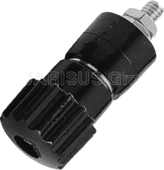 PK42SW - Terminal Post 4mm Black 25A