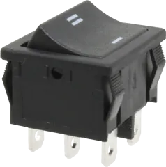 KWS60-U - Wippenschalter 250VAC/10A DPDT unbeleuchtet