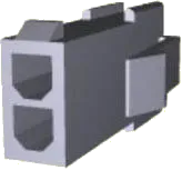 172157-2 - Aufnahmegehäuse 2-polig rastend