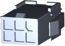 172160-6 - Aufnahmegehäuse 6-polig rastend