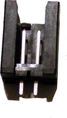 0-826375-2 - Stiftwanne stehend 2polig schwarz mit Führungsnut