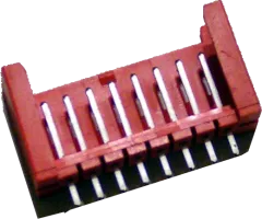 0-826372-8 - Stiftwanne stehend 8polig rot mit Rastung