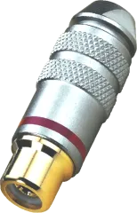 T-711JG/RT - Cinch-Buchse (Kupplung) hartvergoldet 6mm