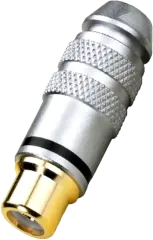 T-712JG/SW - Cinch-Buchse (Kupplung) hartvergoldet 8mm