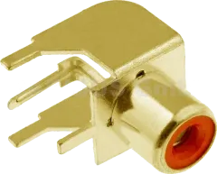 CC-132G-R - Cinch-Einbauprintbuchse vergoldet, rot