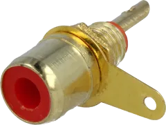 CC-117 - Cinch-Chassiseinbaubuchse, vergoldet, rot