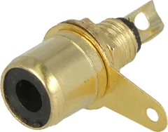 CC-116 - Cinch Chassiseinbaubuchse, vergoldet, schwarz