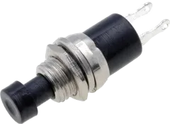 PS10BBK - Einbaudrucktaster SPST-NO 250VAC/1A schwarz