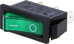 RSI1013C3GN - Wippenschalter SPST beleuchtet grün