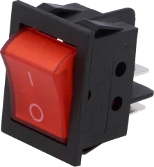 RSI2013C3RD - Switch DPST ON-OFF 15A 250V rocker red illum.