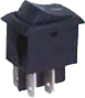 RSM2013C3BK - Wippenschalter DPST Ein/Aus 3A 250V schwarz