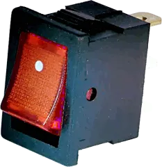 RSSM101A2C2RD - Wippenschalter Rocker beleuchtet SPST Ein/Aus 6A 250V rot