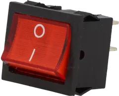 RSSM2014C3RD - Wippenschalter beleuchtet DPST 6A rot beleuchtet