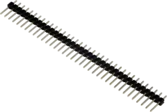 WSL036G - Stiftleiste 36pin gerade einreihig verzinnt selektiv vergoldet RM=2,54