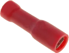 FHI28X08RT - Steckhülse 2,8x0,8 1,0mm rot vollisoliert