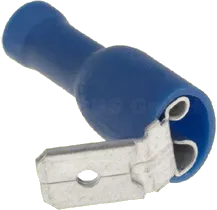 FHVI63X08BL - Verteiler für Flachstecker 6,3 x 0,8 2,5mm blau vollisoliert