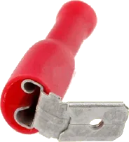 FHVI63X08RT - Verteiler für Flachstecker 6,3 x 0,8 1,0mm rot vollisoliert