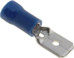 FS63X08BL - Kabelschuh-Flachstecker, isoliert 6,3x0,8mm blau