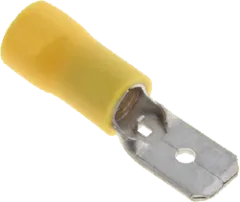 FS63X08GB - Kabelschuh-Flachstecker, isoliert 6,3x0,8mm gelb