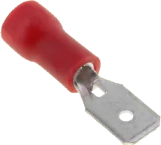 FS48X05RT - Kabelschuh-Flachstecker, isoliert 4,8x0,5mm rot