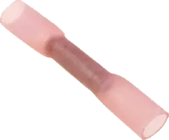 VB100-S - Stoßverbinder isol. 0,5 - 1,0 mm², rot mit Schrumpfschlauch