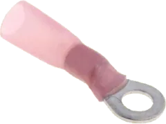 RIKA33503-S - Ring-Kabelschuh 1,0mm M4 rot mit Schrumpfschlauch