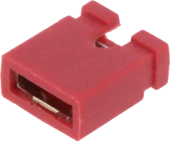 JUMP-OFRT - Jumper offen, vergoldet RM2,54 rot