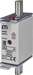 004181207 - Industrie-Schmelzsicherung NH 500V 25A