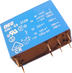 OMI-SS-212L - Relay DPDT 250VAC/28VDC 5A Ucoil 12VDC
