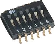 EHS106LT - SMD-DIP-Schalter IC 6polig RM1,27mm