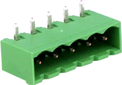 STLZ950WH5 - Wannen-Stiftleiste abgewinkelt 320V 12A 5pol grün mit Seitenwand