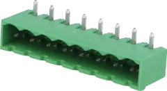 STLZ950WH8 - Wannen-Stiftleiste abgewinkelt 320V 12A 8pol grün mit Seitenwand