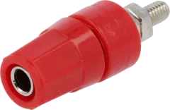 BS-244GSM-R - Banana socket 4mm nut terminal 24A red