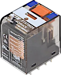 PT570024 - Miniaturrelais 4PDT 6A DC24V Fastonpins