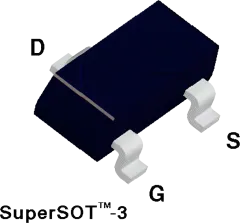 NDS356AP - Transistor Mosfet P-channel 30V 1.1A SSOT3