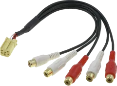 ZRS-ISO-3-W - Stecker - Mini-ISO gelb, Ausgang - cinch + Woofer