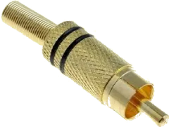 CC-010B - Stecker RCA, gold, schwarz