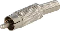 CC-010 - Stecker RCA, Metall, mit Hülse
