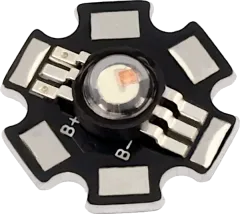 PM6B-3LFS - LED star-shaped 3W RGB 130° 350mA lens transparent