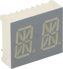 PDA54-11SRWA - LED Anzeige 13,8mm 2 Ziffern alphanumerisch super hell, rot