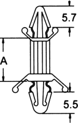 CS-0305 - Abstandshalter zum Einrasten A=4.8mm