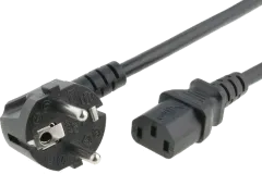 SN311-3/07/1.8B - Gerätezuleitung Stecker abgewinkelt 1.8m schwarz