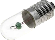 134.40008/A - Light bulb 6V/6.3 V 300 mA 2W Ø=10mm; L=28mm E10