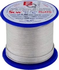 SCW-1,00/250 - Silver plated wire 1,00mm reel 0,25 kg 36m