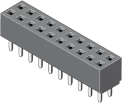 MBL205G - Buchsenleiste 2R gerade 2x5polig Au, RM2