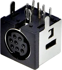 MDC-208 - Mini-DIN-Buchse, 8Polig, abgewinkelt