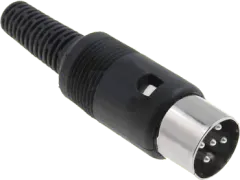 DC-003 - DIN-Stecker gerade 5polig Pin-Konfig: 360° (Würfel)