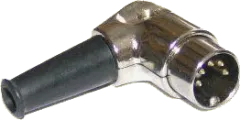 DC-305W - DIN-Stecker; abgewinkelt; Metallgehäuse; 5 polig; Pin-Konfig: 180°
