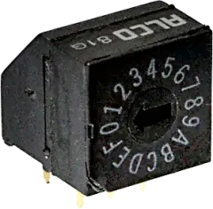 DRD16RAE04 - DIP-Schalter HEX, abgewinkelt, 16 Pos.